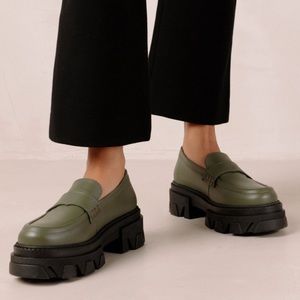 Aloha Platform Loafers in Dusty Olive